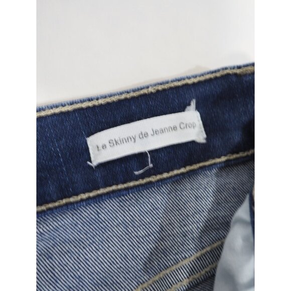 Frame Medium Wash "Le Skinny de Jeanne Crop" Skinny Blue Jeans, Size 27 - Picture 7 of 9